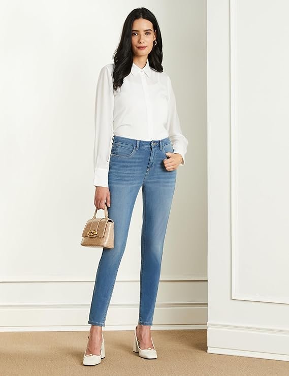 Premium Women's Skinny 4-Way Stretch Jeans (Mid Rise | Ankle Length | Desk-to-Dinner) - Image 5