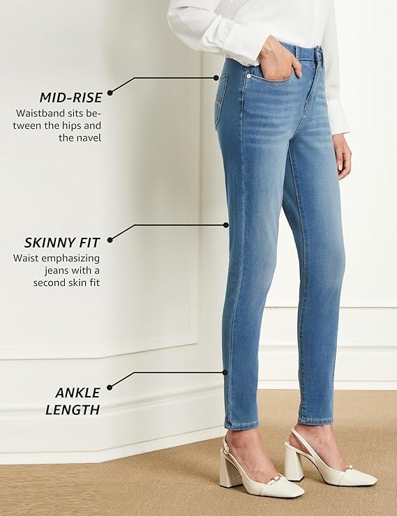 Premium Women's Skinny 4-Way Stretch Jeans (Mid Rise | Ankle Length | Desk-to-Dinner) - Image 4