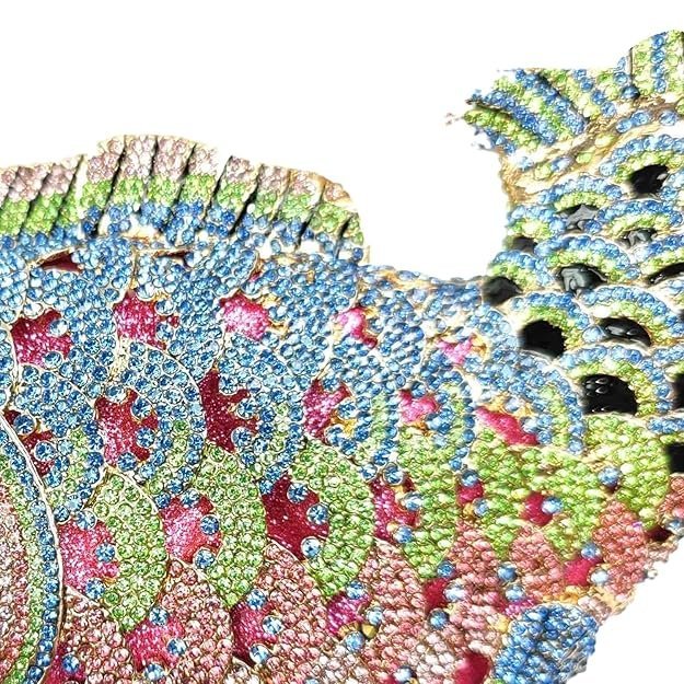 Boutique De FGG Lovely Mini Fish Rhinestones Handbags Minaudiere Crystal Clutch - Image 6