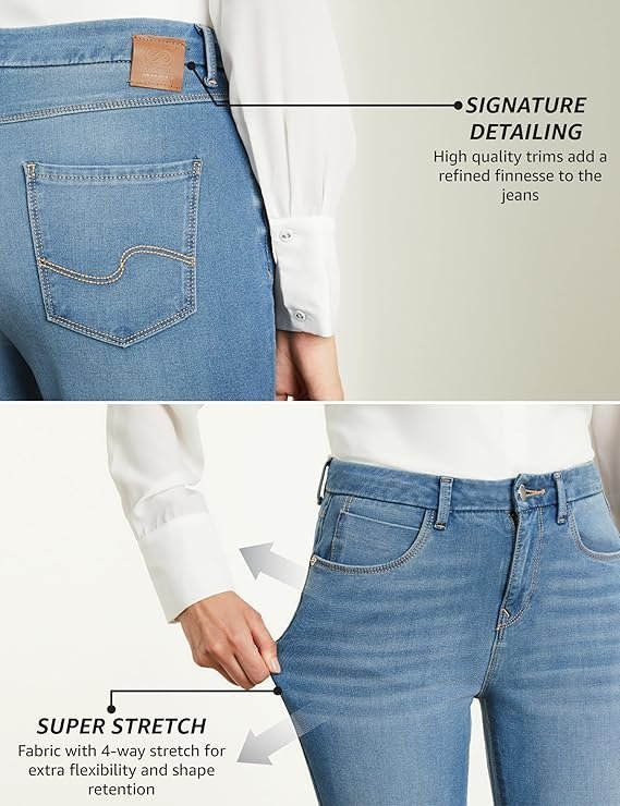 Premium Women's Skinny 4-Way Stretch Jeans (Mid Rise | Ankle Length | Desk-to-Dinner) - Image 3